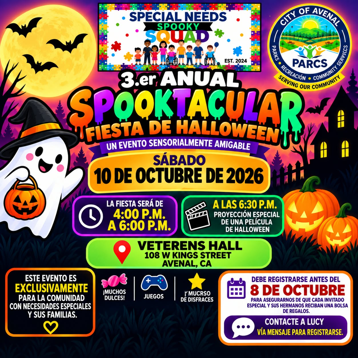 3.er Anual Fiesta de Halloween Spooktacular (espanol)